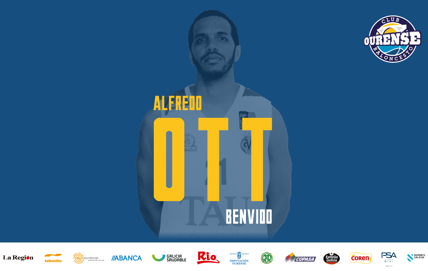 El estadounidense Alfredo Ott se convierte en la cuarta pieza del nuevo Rio Ourense Termal