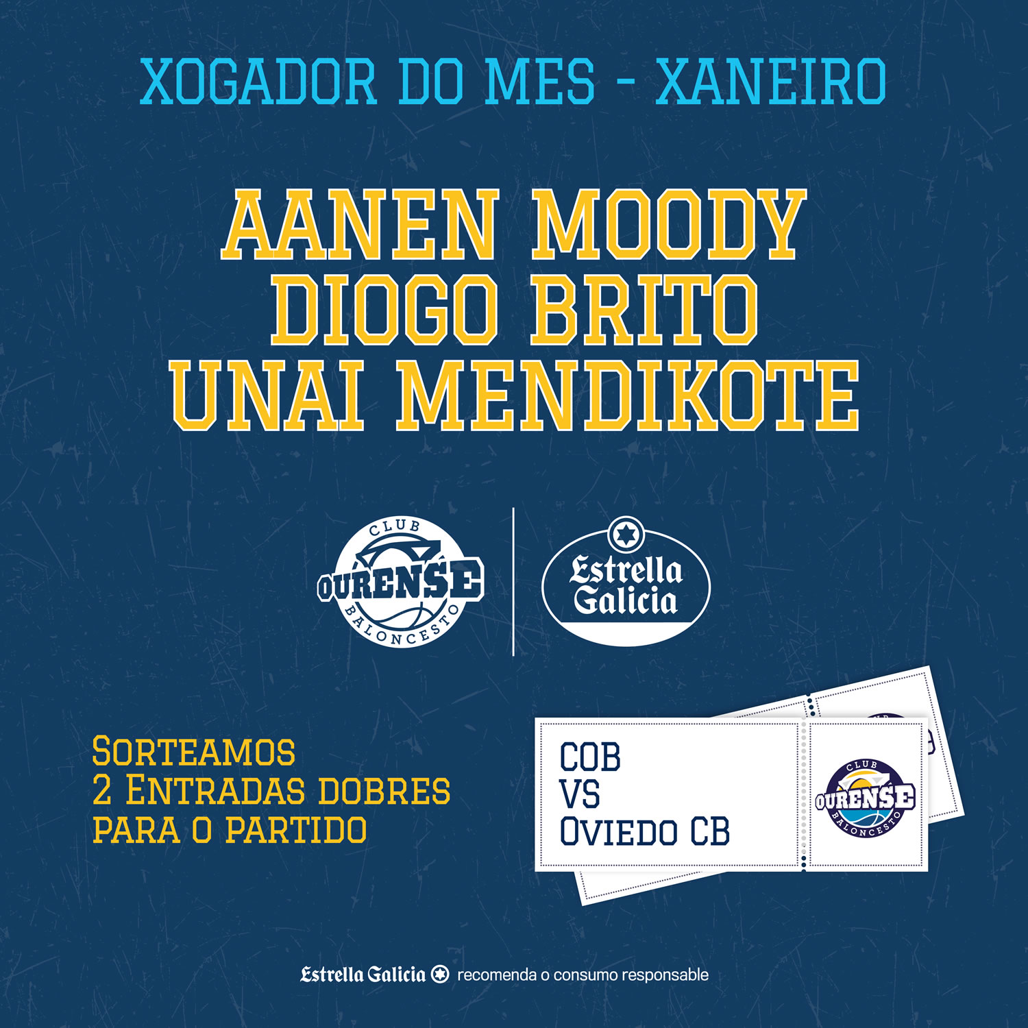 Axúdanos a escoller ao Xogador Estrella Galicia do mes de xaneiro